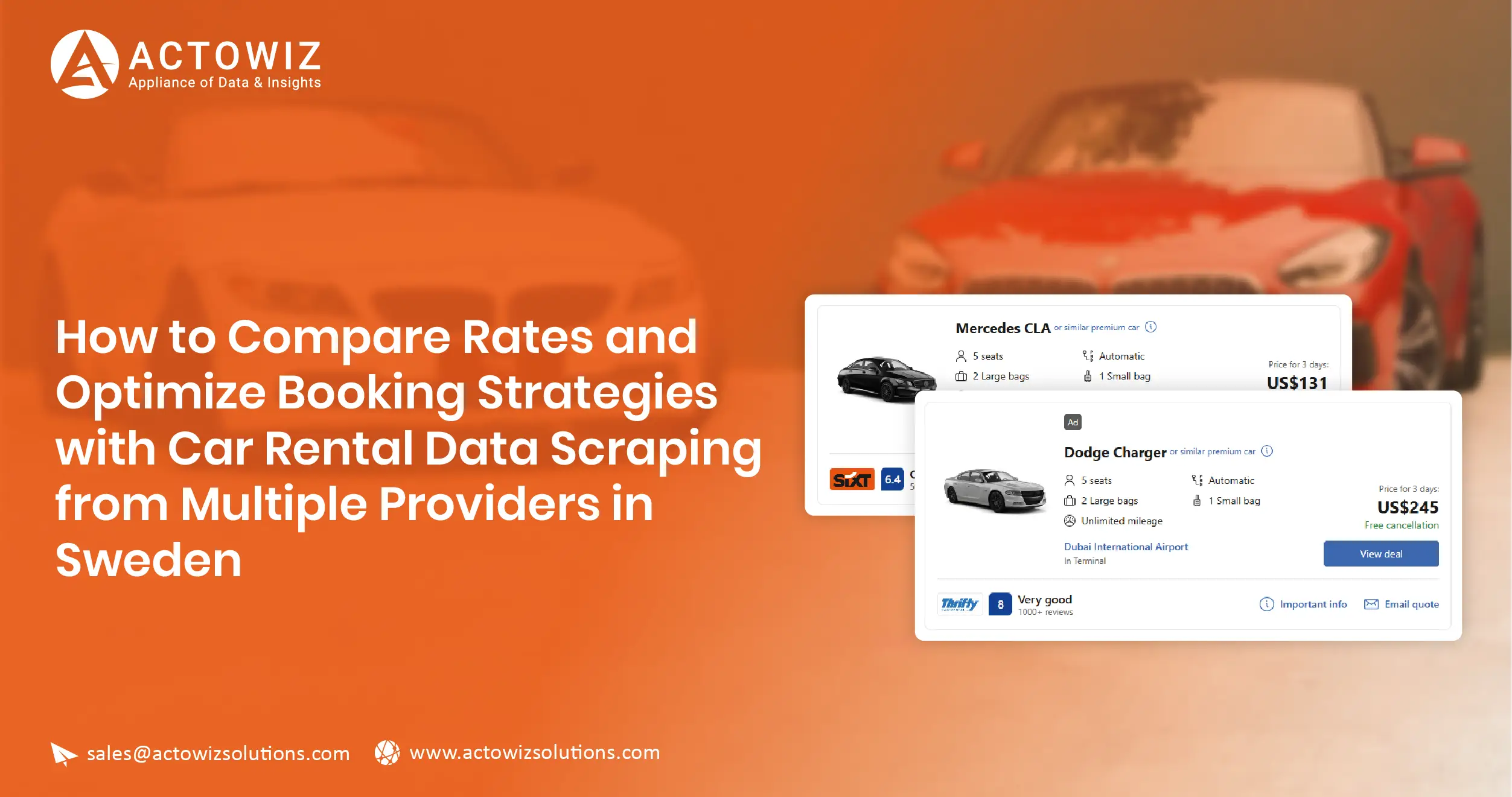 How to Compare Rates and Optimize Booking Strategies with Car Rental Data